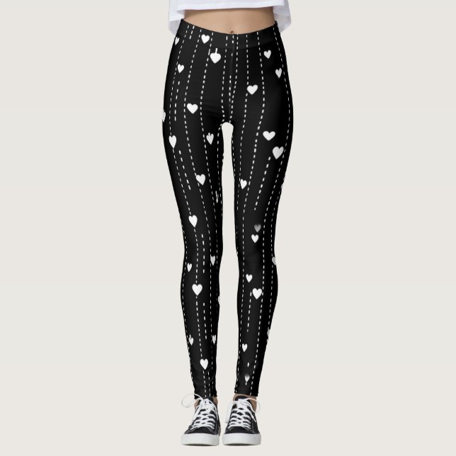 Romantic Heart Pattern Leggings – Perfect Valentin (Framsida)