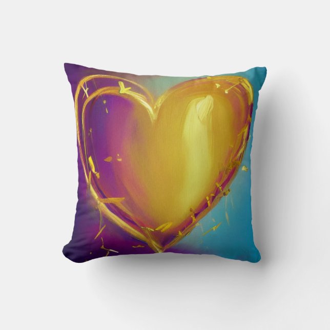 Romantic Heart Pillow Kudde (Framsida)