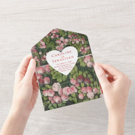 Romantic Heart Ro Garden Photo Overlay Bröllop