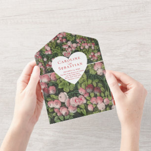Romantic Heart Ro Garden Photo Overlay Bröllop