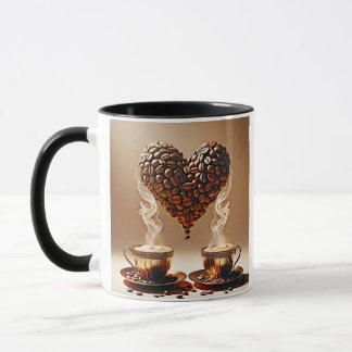Romantic Heart-Shaped Handle Mugg - Perfekt Gift f