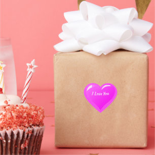Romantic Heart Stickers I Kärlek You Hjärtformat Klistermärke