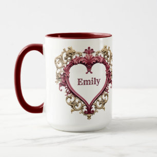 Romantic Heart Valentine Day Coffee Mugg