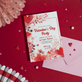 Romantic Hearts | Alla hjärtans dag Party Inbjudningar