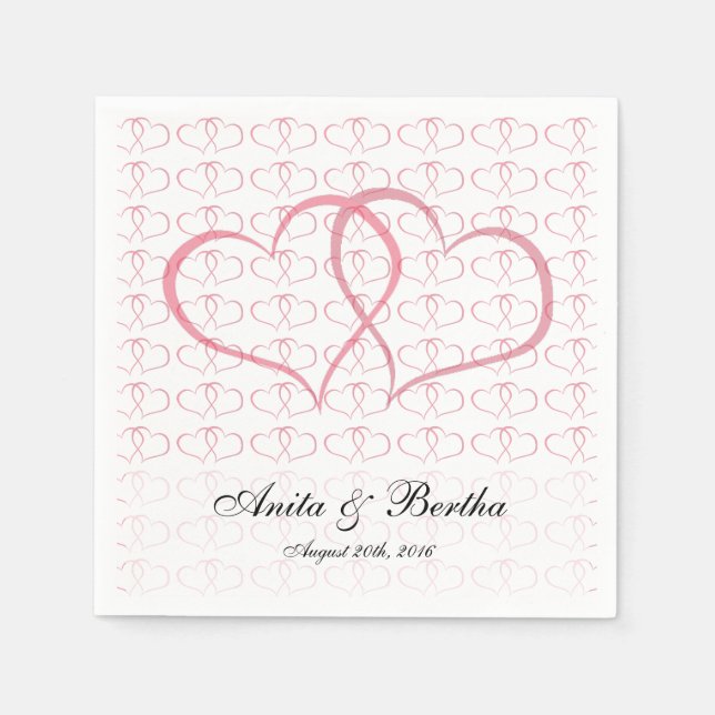 Romantic Hearts Graphics Hon Rosa Pappersservett (Framsidan)