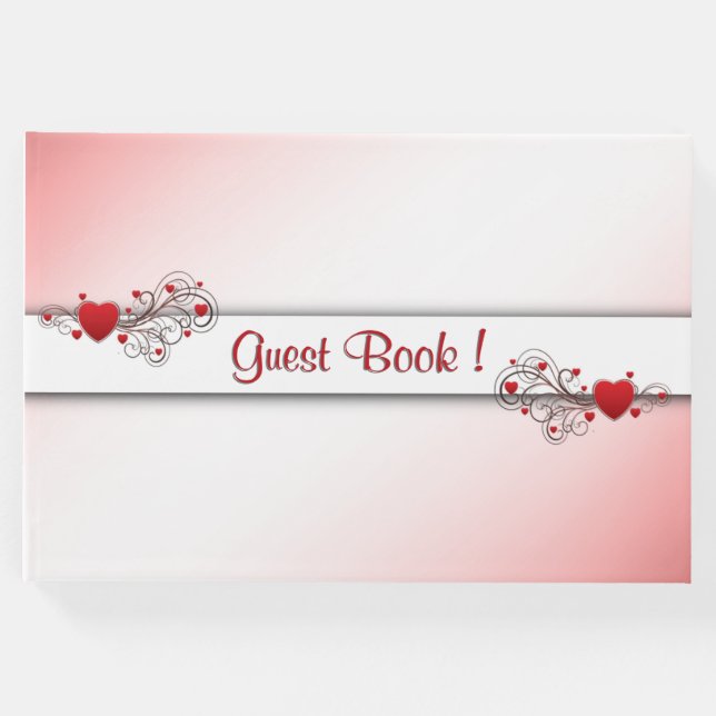 Romantic Hearts Guest Bok (Framsida)