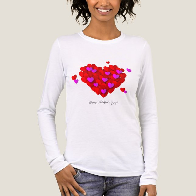 Romantic Hearts Valentine’s Tri-Blend Tee (Framsida)