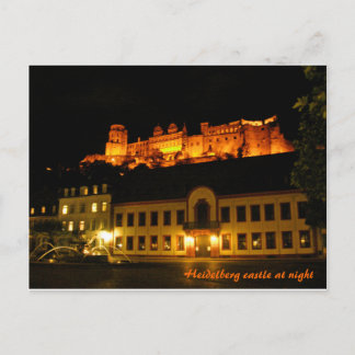Romantic Heidelberg-slott på natten Vykort