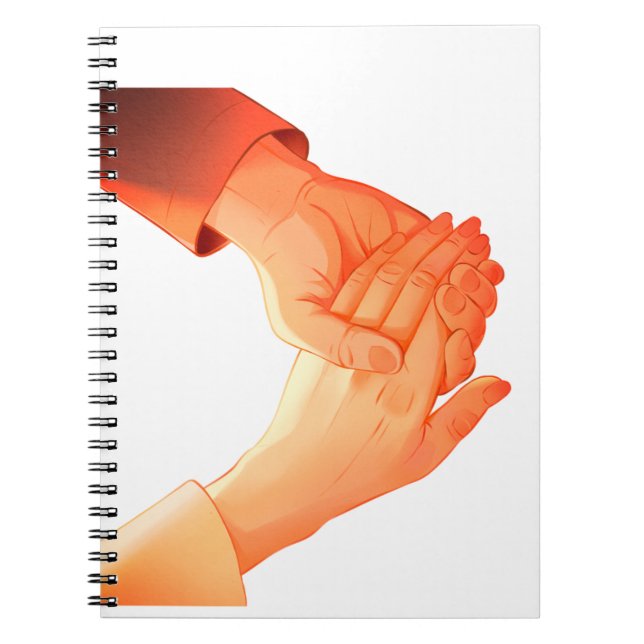 "Romantic Holding Händer Illustration Mugg - Kärle Anteckningsbok (Framsidan)