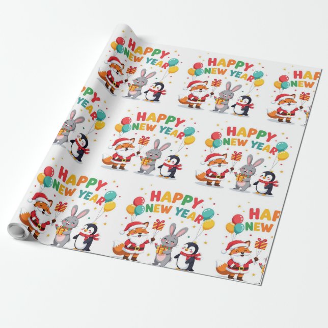 Romantic Holiday Design Wrapping Paper Presentpapper (Utrullad)