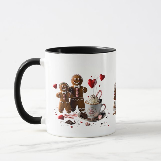 Romantic Hot Cocoa Gingerbread Couple Premium  Mugg (Vänster)