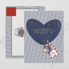 Romantic Hubby Wifey Electrical Lock Märkre Heart Vykort