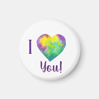 Romantic I Kärlek Du Bright Hearts Birthday Magnet