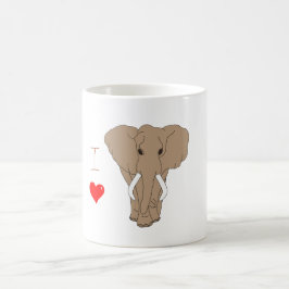 Romantic I kärlek elephants Kaffemugg