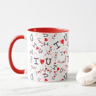 Romantic I Love You Heart Pattern Mug Mugg