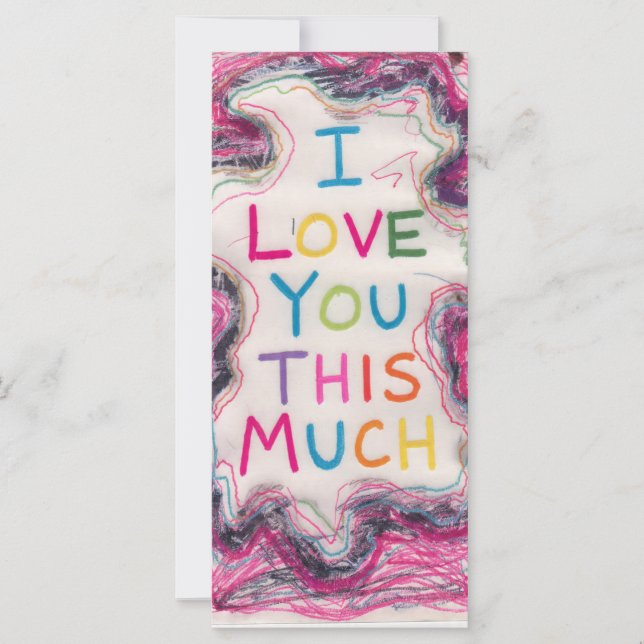 Romantic I Love You This Much Greeting Card (Framsida)