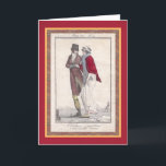 Romantic Ice Skating Vintage Stil julkort Helgkort<br><div class="desc">Elegant par skridskor. Det är "den ängsliga eleven".</div>