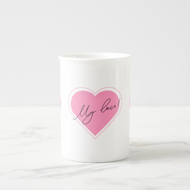 Romantic illustration My love! on a cup Benporslin Mugg (Framsidan)