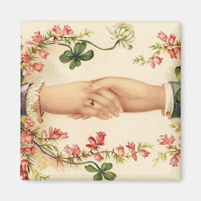 Romantic Irish Bröllop Magnet Favors (Framsidan)