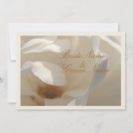 Romantic Ivory Magnolia Bröllop Inbjudningar