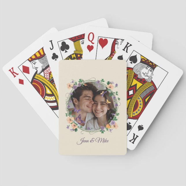 Romantic Ivy och Butterflies Casinokort (Baksidan)
