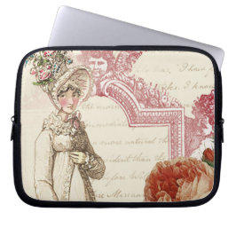 Romantic Jane Austen feminine delikat rosa Laptop Sleeve
