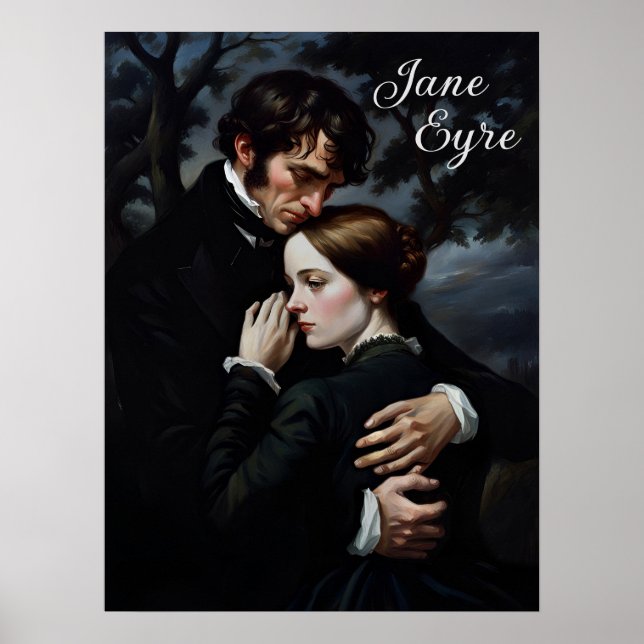 Romantic Jane Eyre och Edward Rochester Poster (Framsidan)
