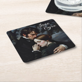 Romantic Jane Eyre och Edward Rochester Underlägg Papper Kvadrat