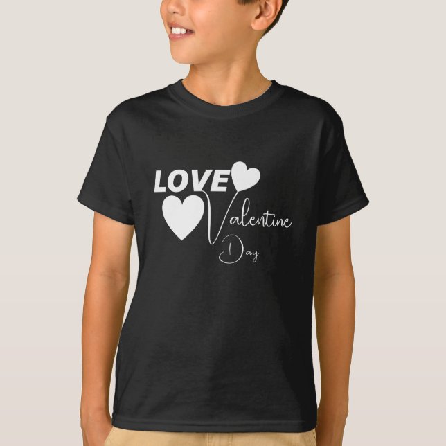 Romantic Kärlek Alla hjärtans dag T Shirt (Framsida)