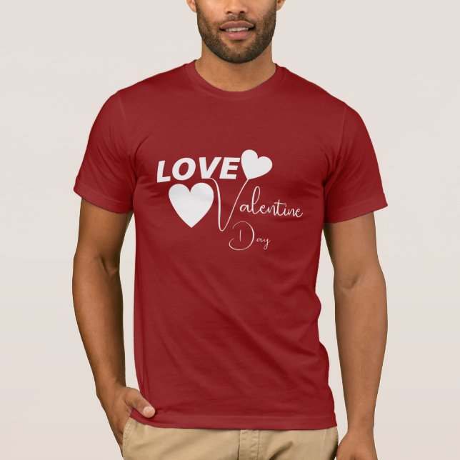 Romantic Kärlek Alla hjärtans dag T Shirt (Framsida)
