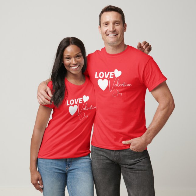 Romantic Kärlek Alla hjärtans dag T Shirt (Unisex)