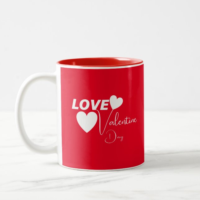 Romantic Kärlek Alla hjärtans dag Två-Tonad Mugg (Vänster)