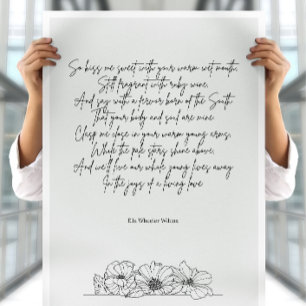 Romantic kärlek dikt av Ella Wheeler Wilcox Poster