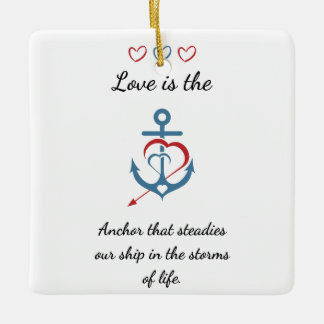 Romantic Kärlek Dikt Modern Valentine Julgransprydnad Keramik