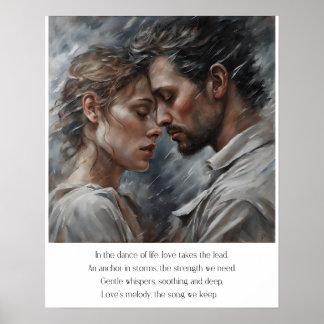 Romantic Kärlek Dikt Valentine Art Poster