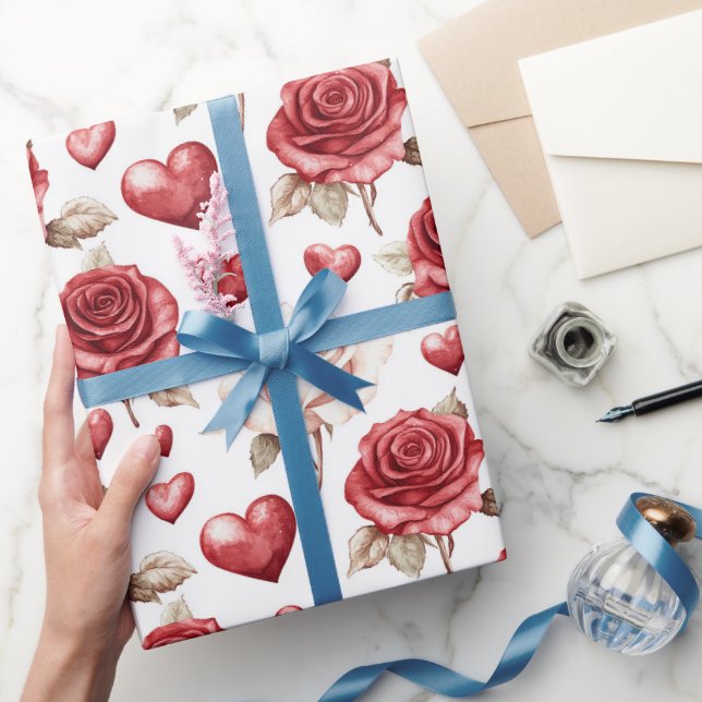 Romantic Kärlek Heart Bröllop Presentpapper (Gifting)