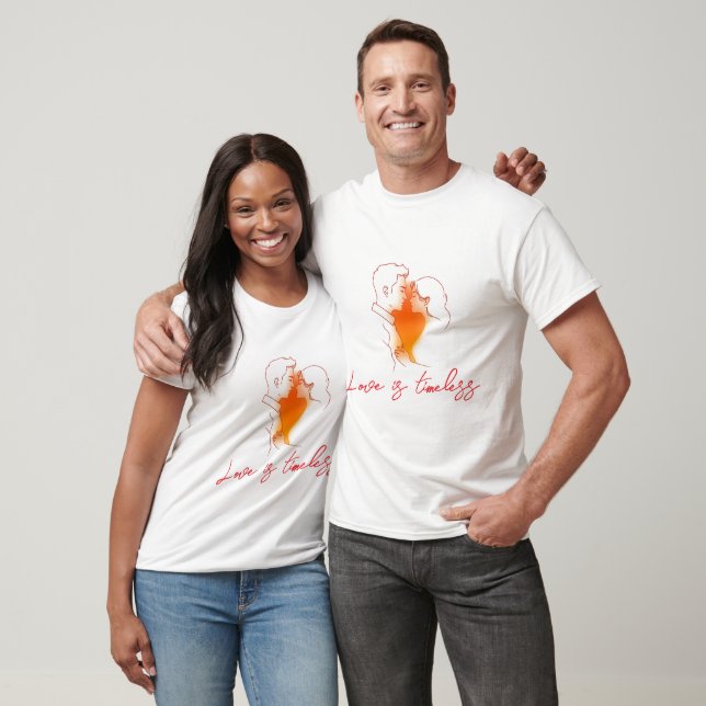 Romantic Kärlek Illustration T Shirt (Unisex)