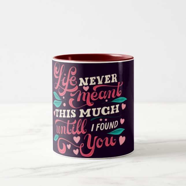 Romantic Kärlek Lettering Mugg (Center)