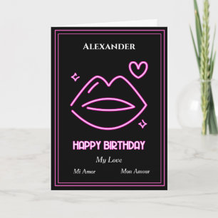 Romantic Kärlek Man Swehoney Birthday Personalize Kort