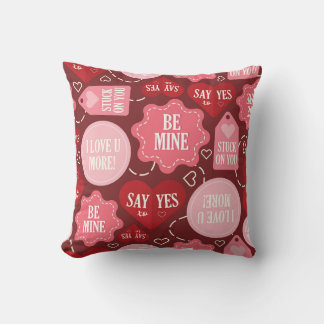 Romantic Kärlek Notes Collage Kudde