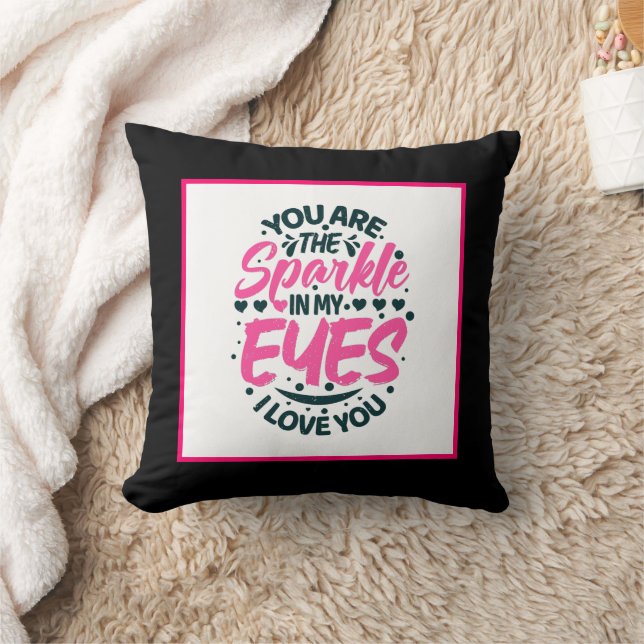 Romantic kärlek ord art Årsdag Kudde (Filt)