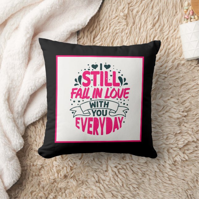 Romantic kärlek ord art Årsdag Kudde (Filt)