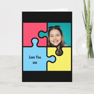 Romantic Kärlek Puzzle Personlig Hälsning Card Inbjudan
