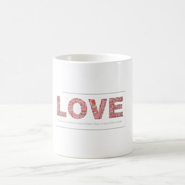 Romantic Kärlek Quote Mugg - Cute Gift for Par (Center)