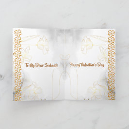 Romantic Kärlek Quote Soulmate Blommigt Valentine Helgkort