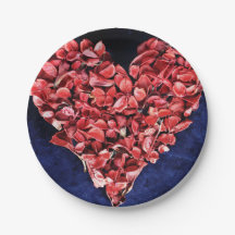 Romantic Kärlek Ro Petal Red Heart