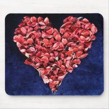 Romantic Kärlek Ro Petal Red Heart