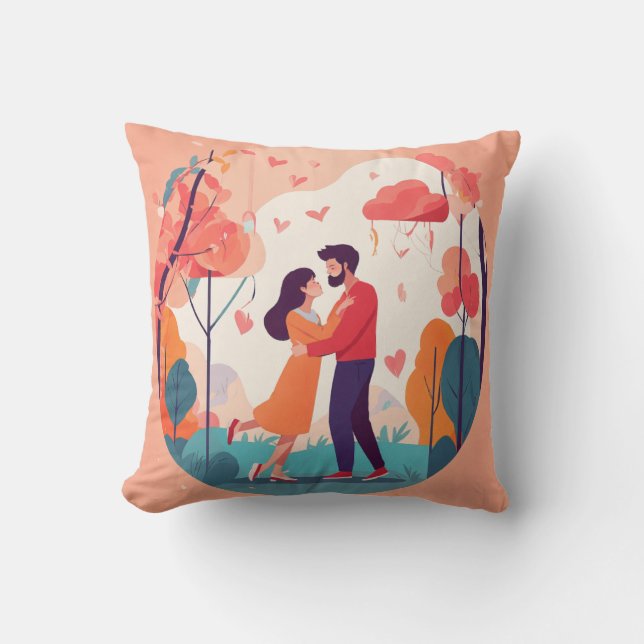 "Romantic Kärlek Story" Kudde (Framsida)
