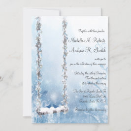 Romantic Kärlek Swing Winter Wonderland Bröllop Inbjudningar