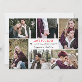 Romantic Kärlek valentines day-par fotokollage Julkort